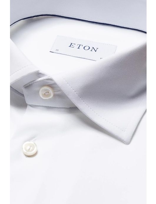 Eton overhemd Slim Fit wit Four-Way stretch