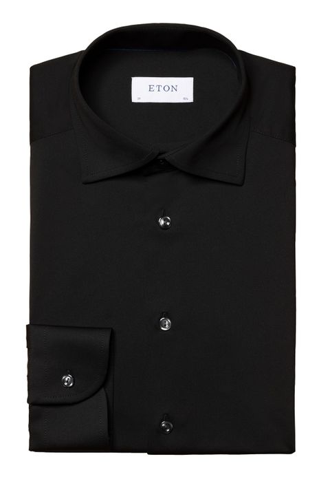 business overhemd zwart Eton Slim Fit