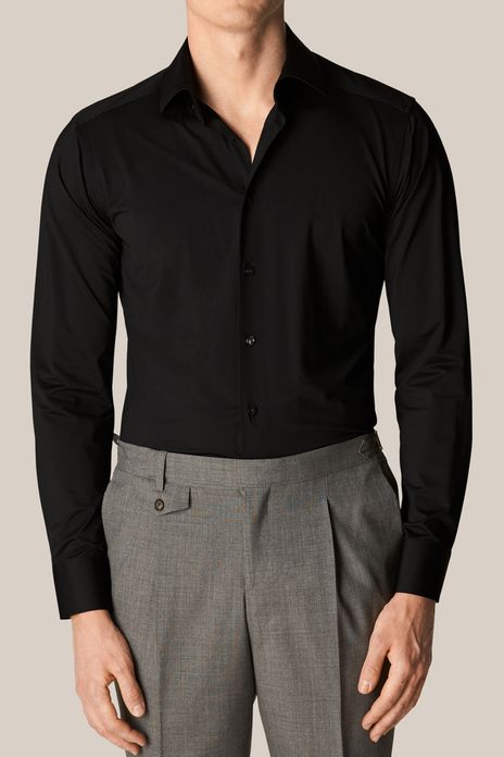 business overhemd zwart Eton Slim Fit