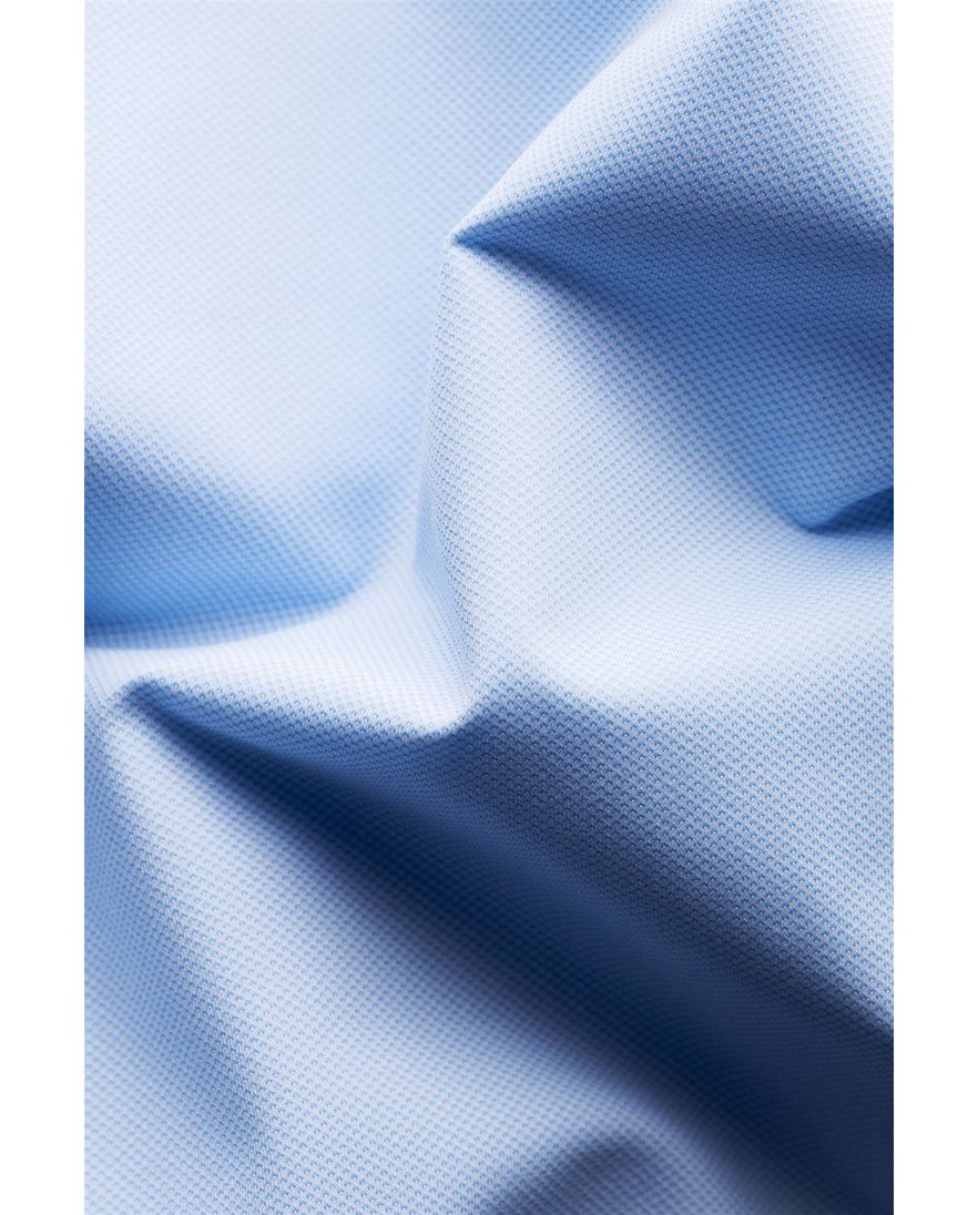 Eton overhemd effen lichtblauw slim fit katoen