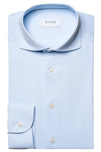 Eton Eton stretch business overhemd Four-way slim fit lichtblauw