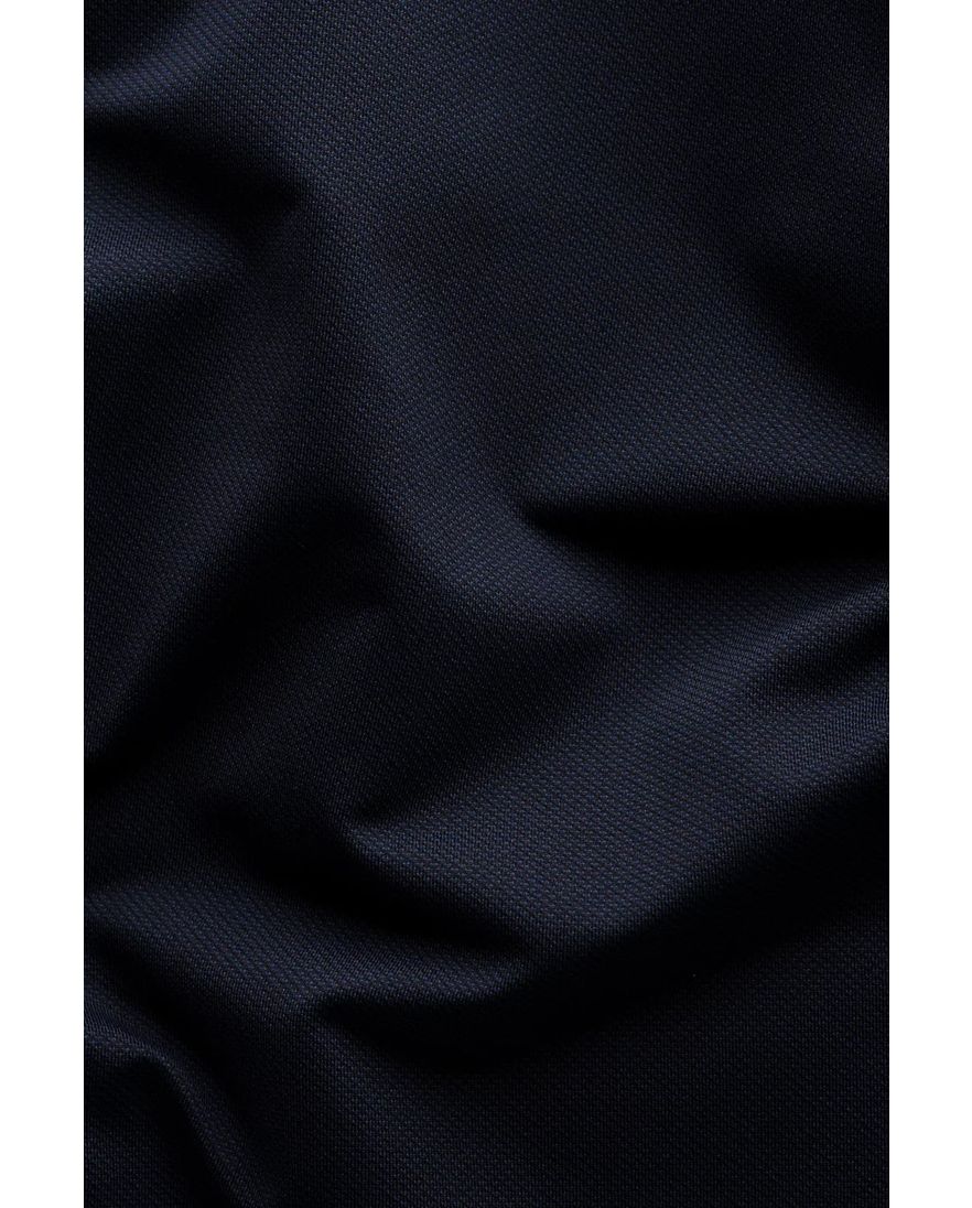 Eton slim fit overhemd donkerblauw Four-way stretch