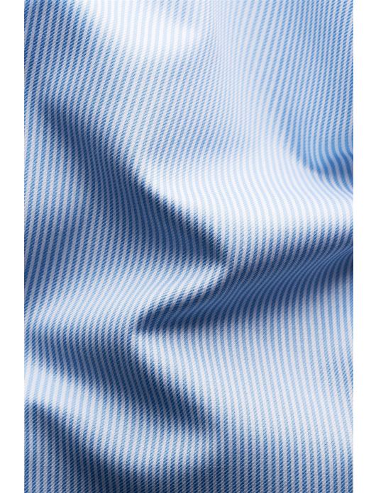 Eton overhemd blauw Slim Fit Fine Striped Signature Twill
