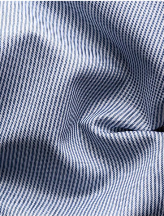 Eton overhemd blauw Fine Striped Signature Twill slim fit