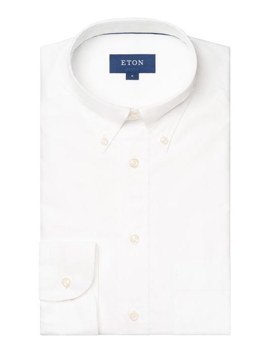 Eton overhemd wit slim fit button down