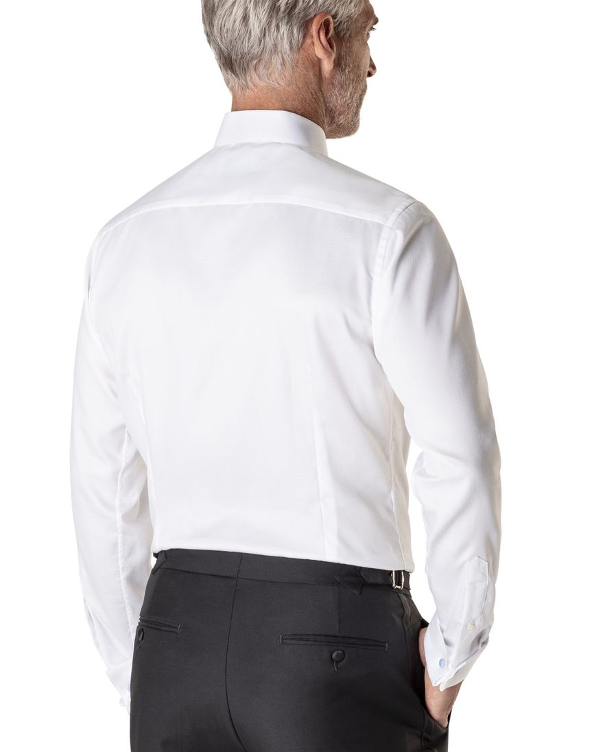 Eton overhemd wit katoen structuur contemporary fit