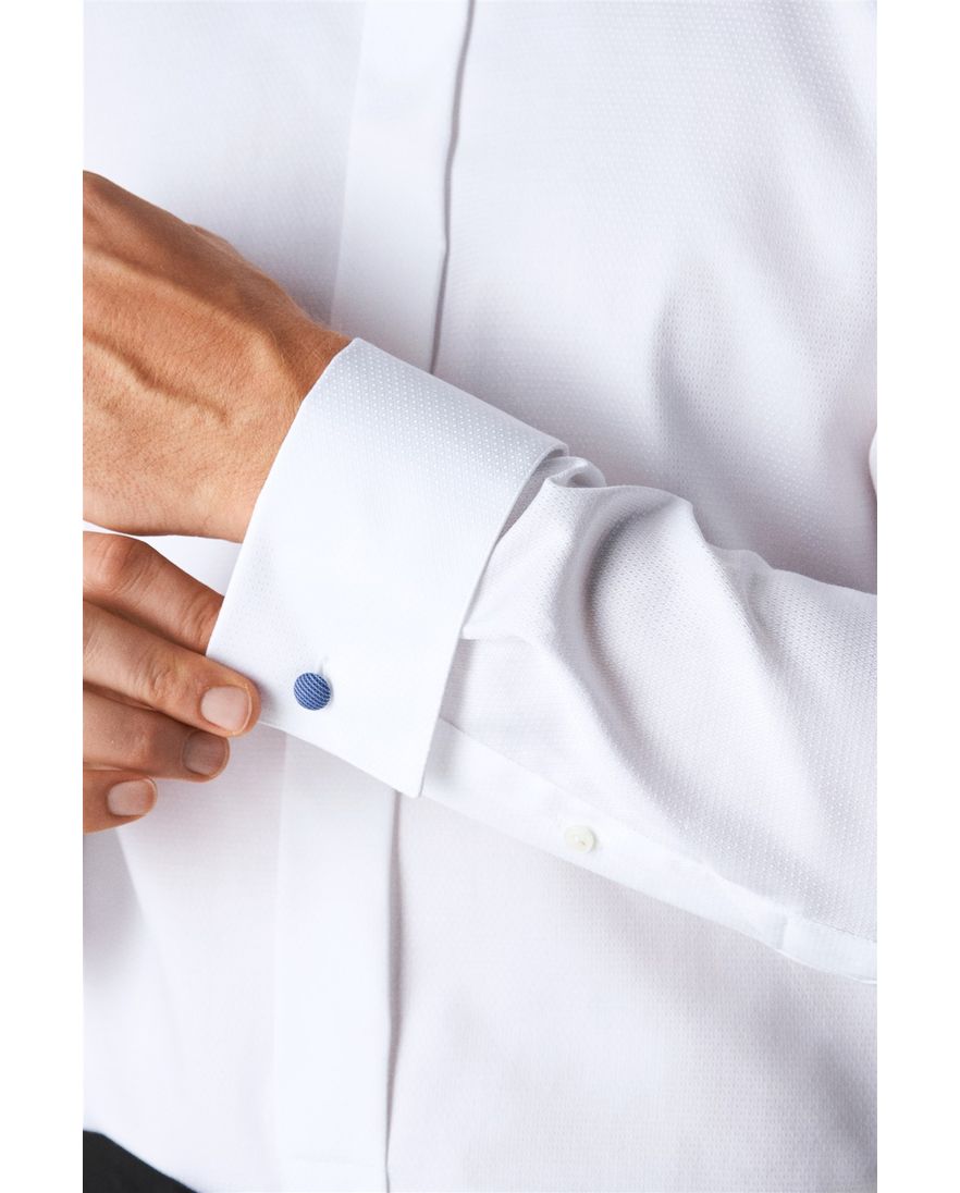 Eton overhemd wit katoen structuur contemporary fit