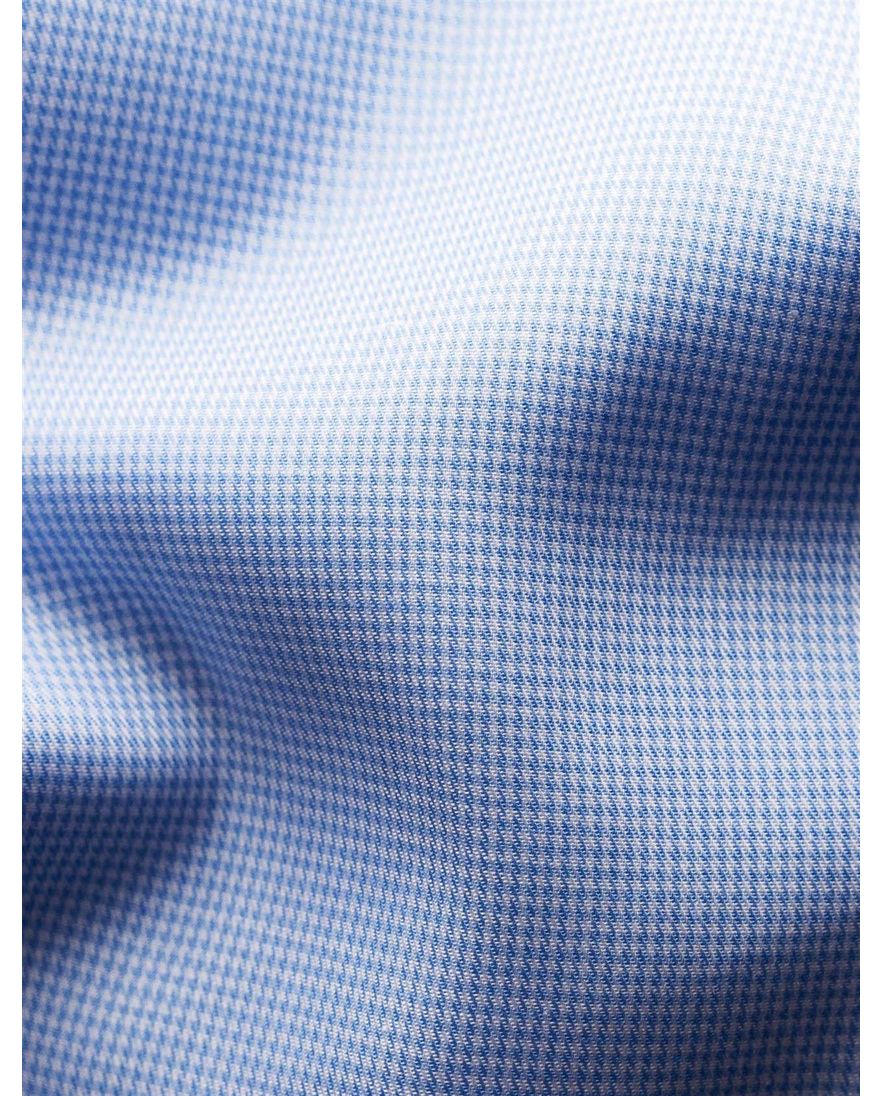 Eton overhemd effen lichtblauw geweven katoen