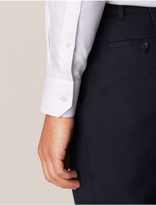 Eton overhemd wit Textured Twill slim fit