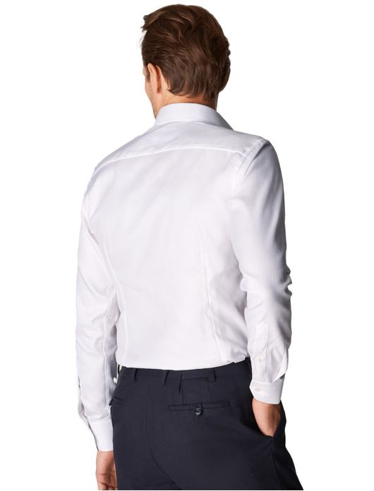 Eton overhemd wit Textured Twill slim fit