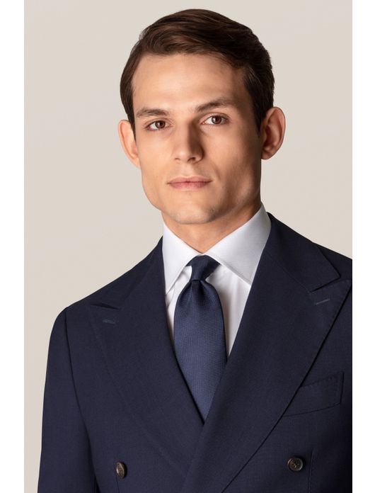 Eton overhemd wit French Cuff katoen textuur