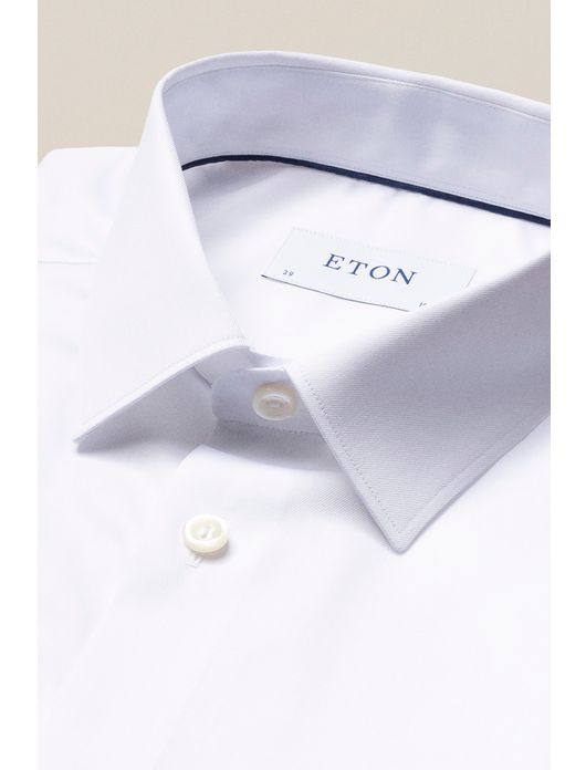 Eton business overhemd super slim fit wit Signature Twill effen