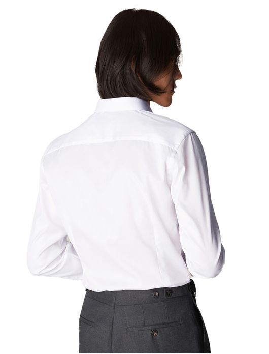 Eton business overhemd super slim fit wit Signature Twill effen
