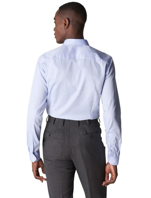 Eton business overhemd super slim fit Signature Twill lichtblauw