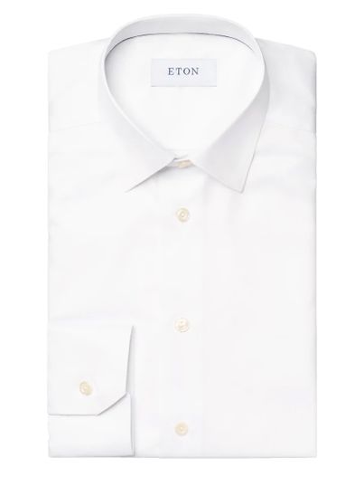 Eton Eton overhemd wit effen cutaway collar