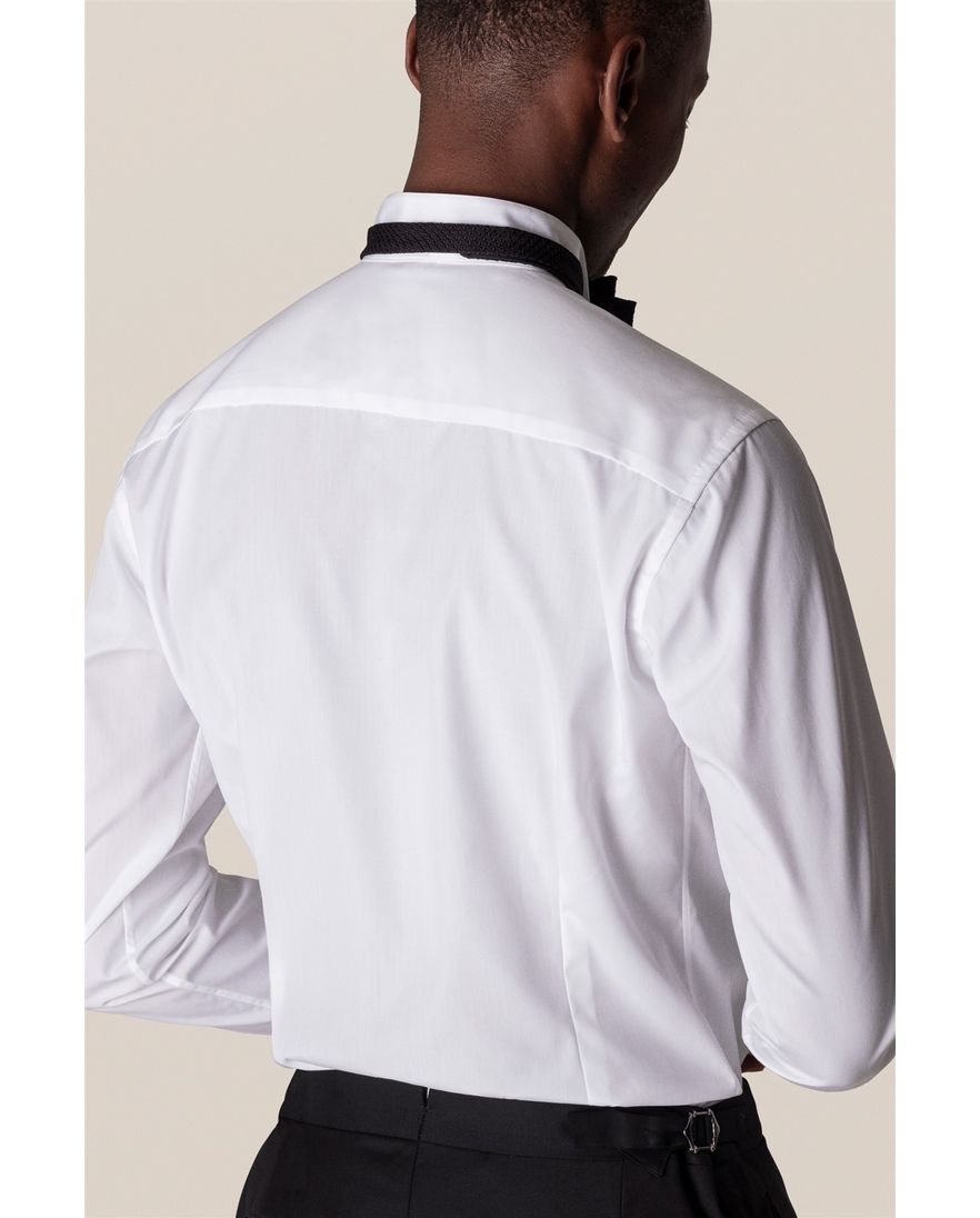 Eton overhemd wit uni slim fit katoen