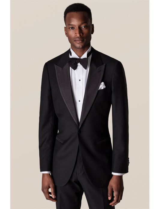 Eton overhemd wit Plissé Tuxedo French Cuff slim fit