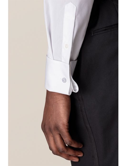 Eton overhemd wit Plissé Tuxedo French Cuff slim fit