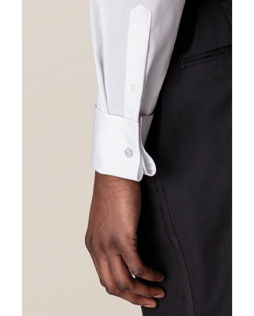 Eton overhemd wit uni slim fit katoen