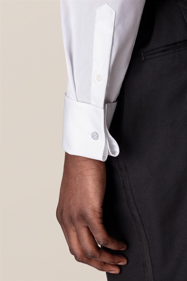 Eton overhemd wit uni slim fit katoen