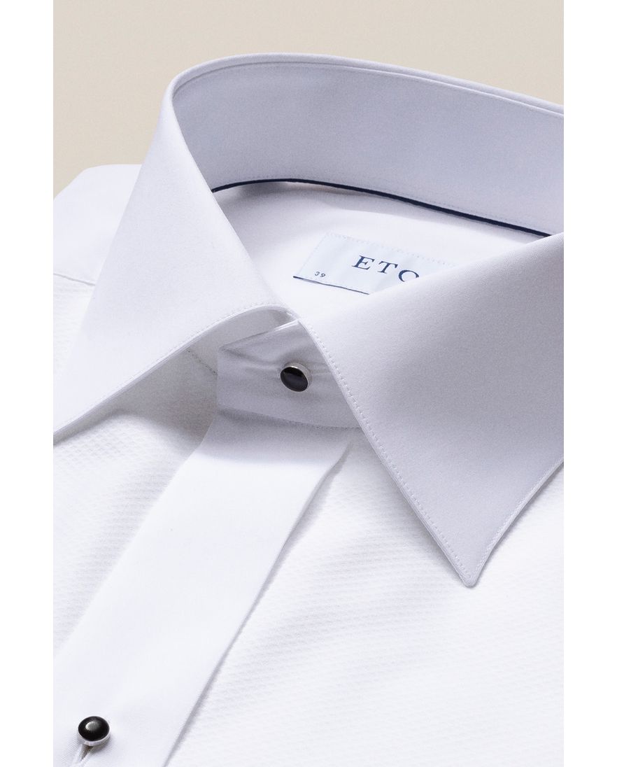 Eton overhemd katoen effen wit French Cuff