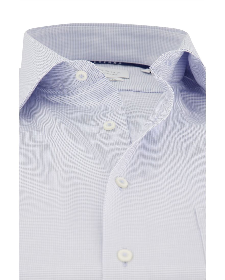 Overhemd Eterna Comfort Fit lichtblauw strijkvrij