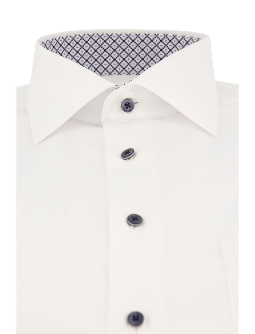 Strijkvrij wit Eterna katoen comfort fit overhemd