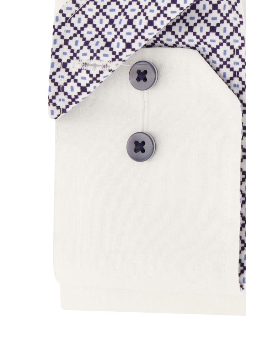 Strijkvrij wit Eterna katoen comfort fit overhemd