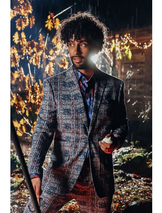 A Fish Named Fred colbert navy geruit