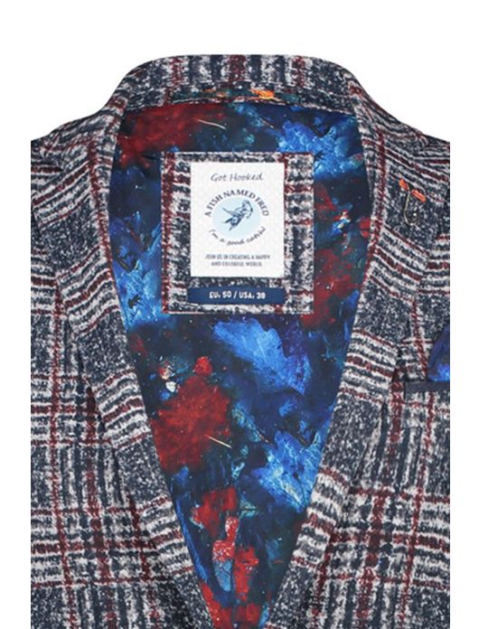 A Fish Named Fred colbert navy geruit