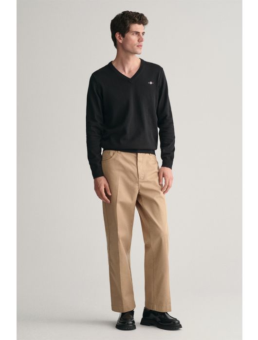 Gant trui zwart v-hals