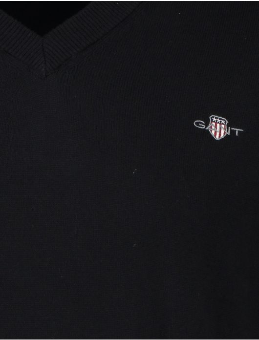 Gant trui zwart v-hals