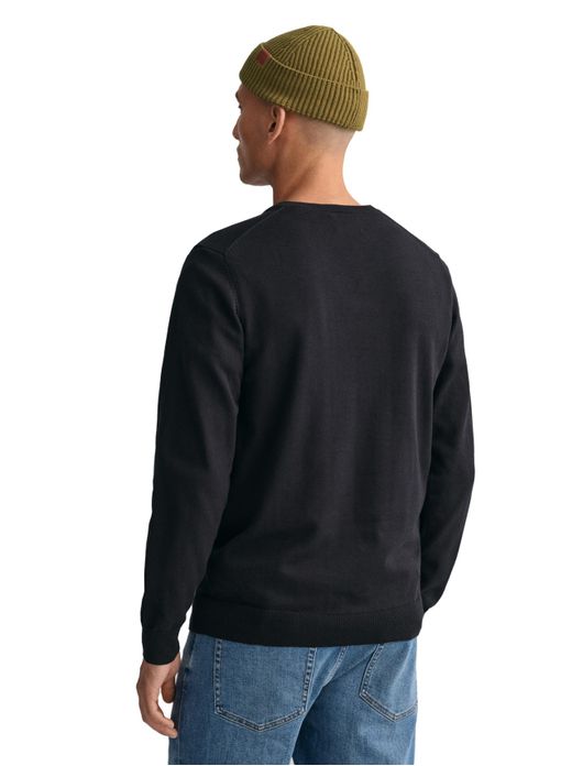 Gant trui zwart v-hals