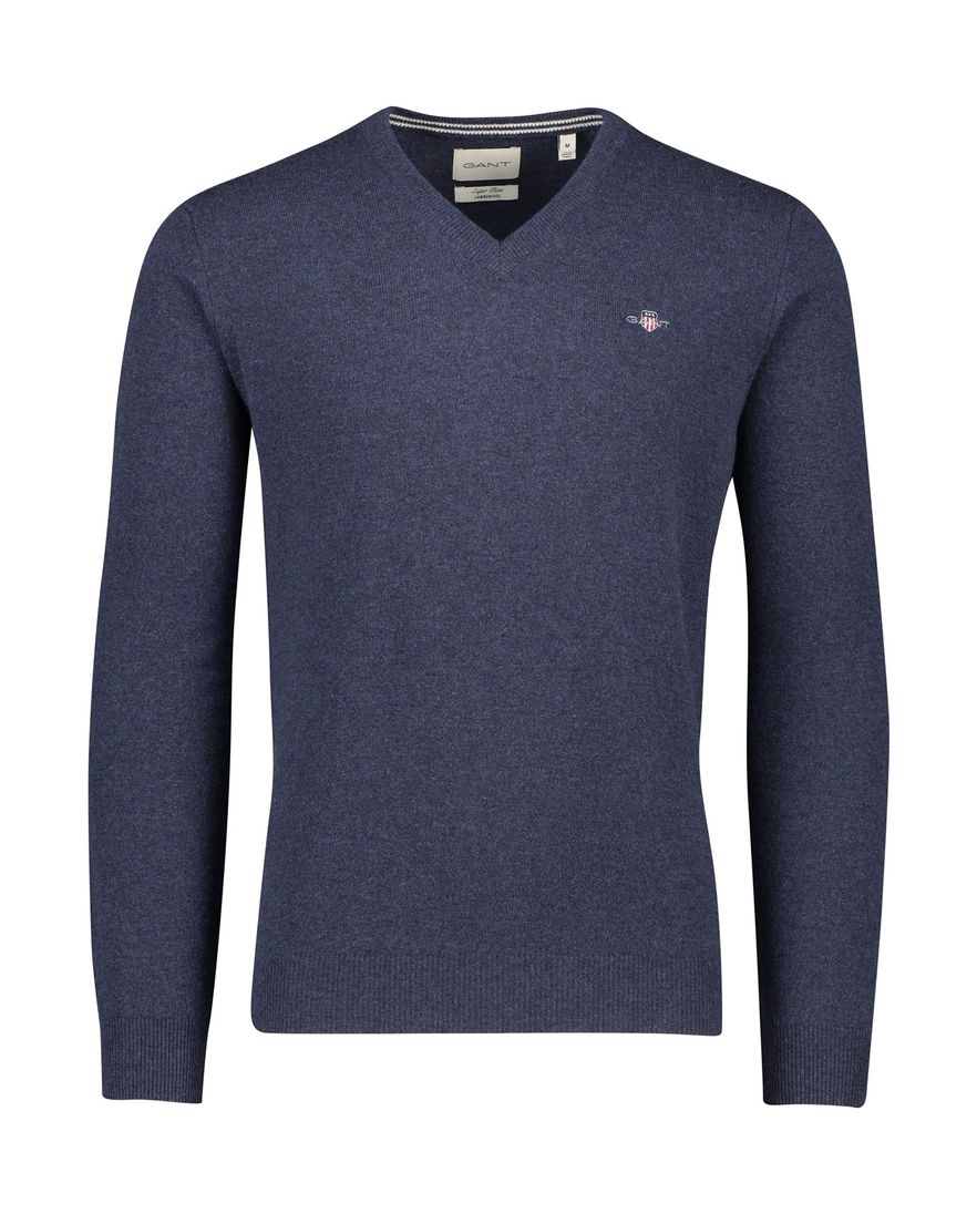 Gant trui donkerblauw wol