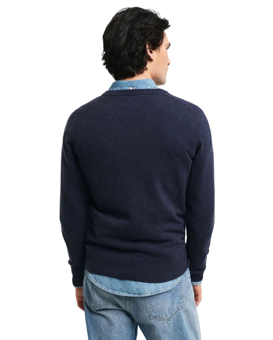 Gant trui donkerblauw wol