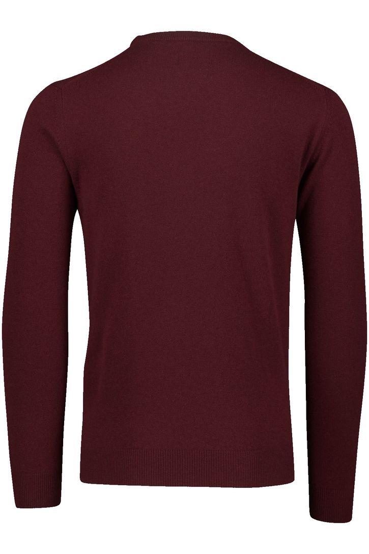 Gant trui rood effen lamswol ronde hals