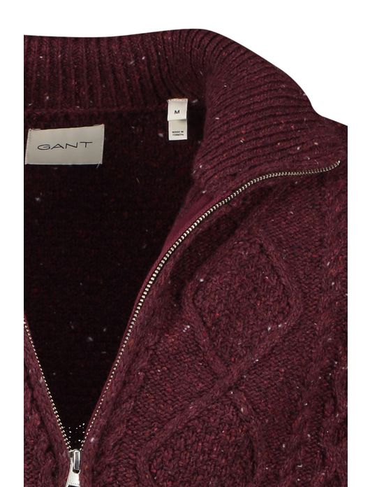 Gant vest rood boredeaux gebreid