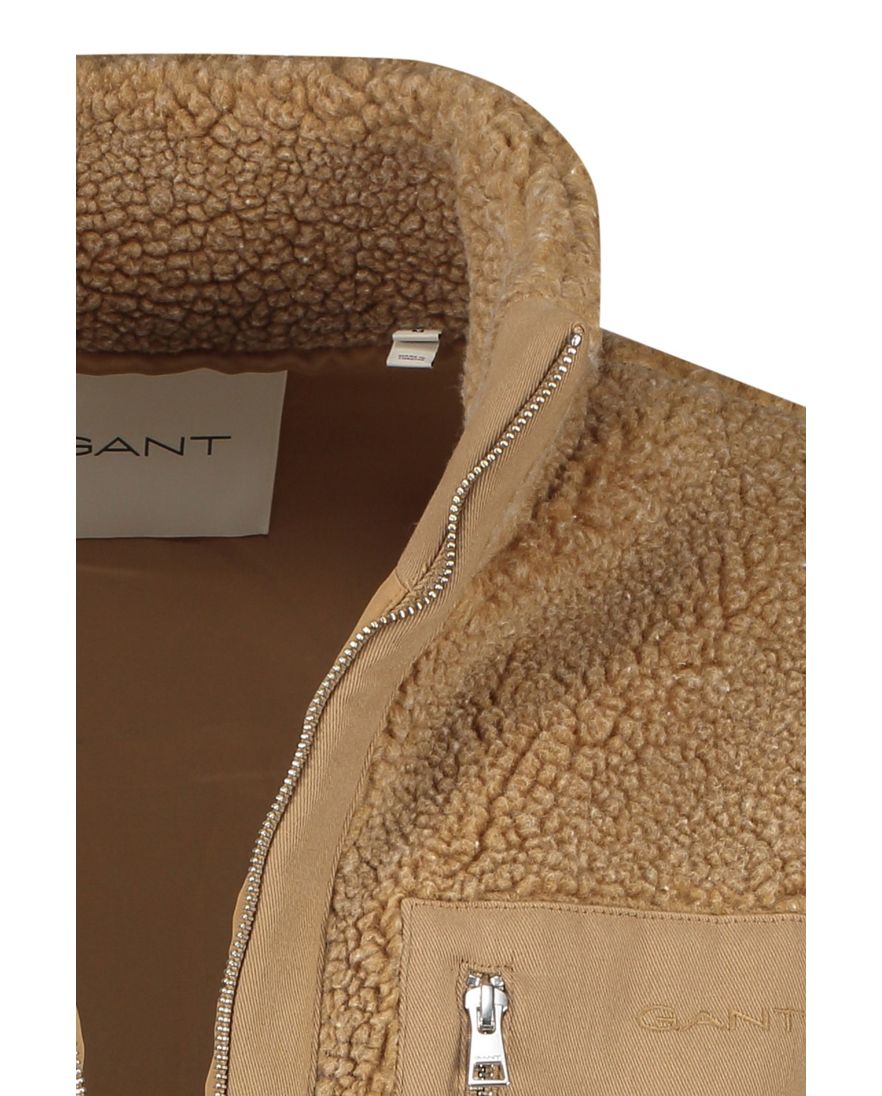 Gant outdoor vest Heece beige fleece normale fit
