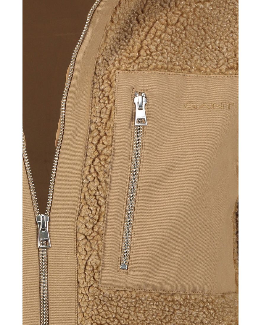 Gant outdoor vest Heece beige fleece normale fit