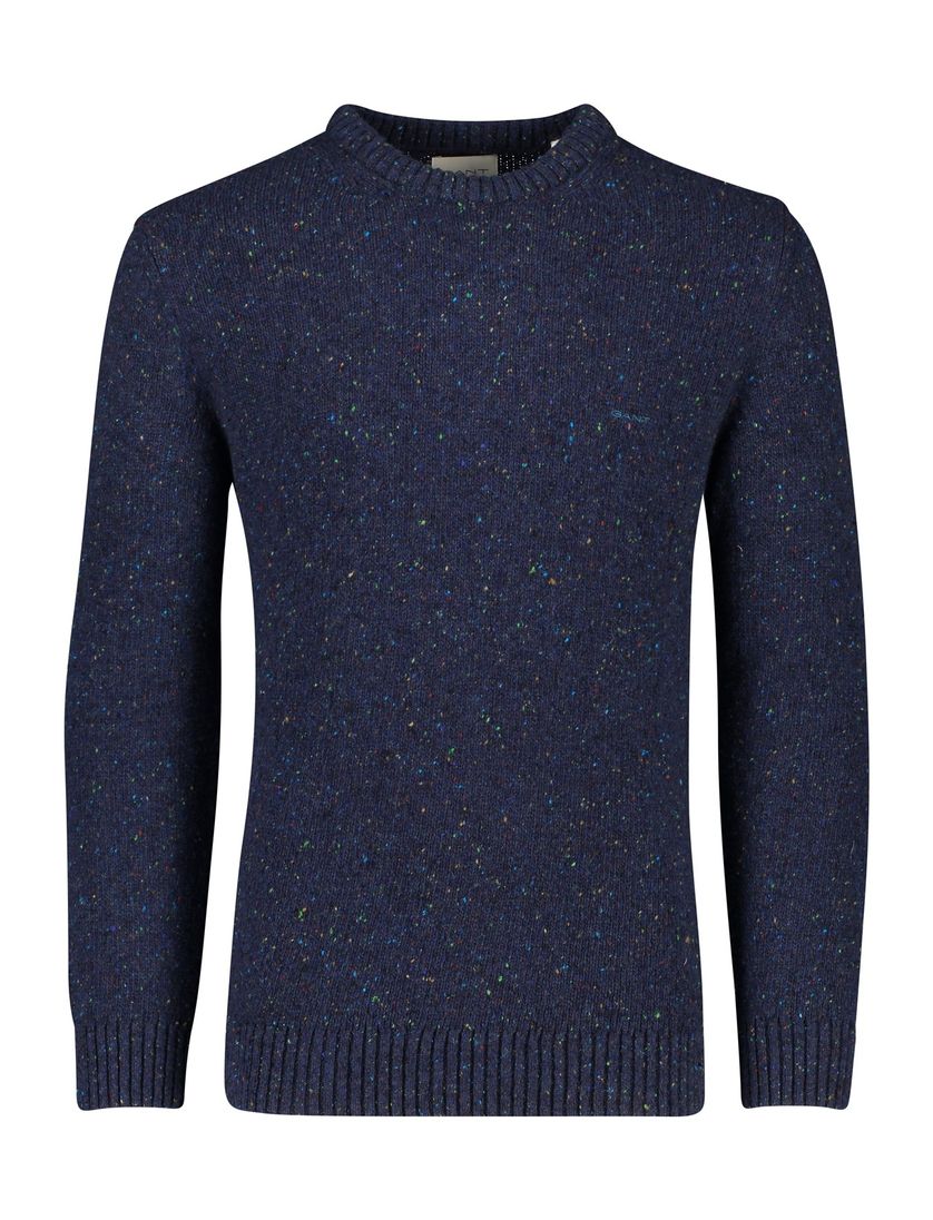trui Gant donkerblauw wol normale fit