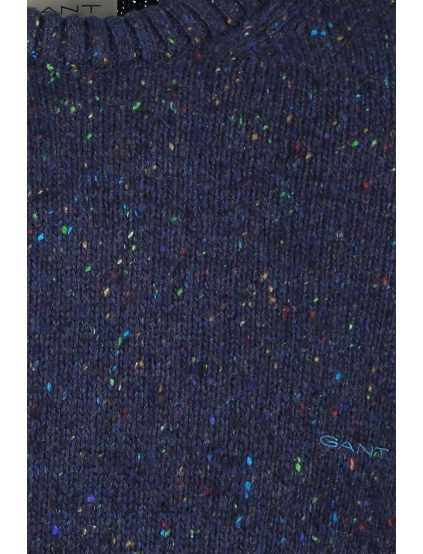 trui Gant donkerblauw wol normale fit
