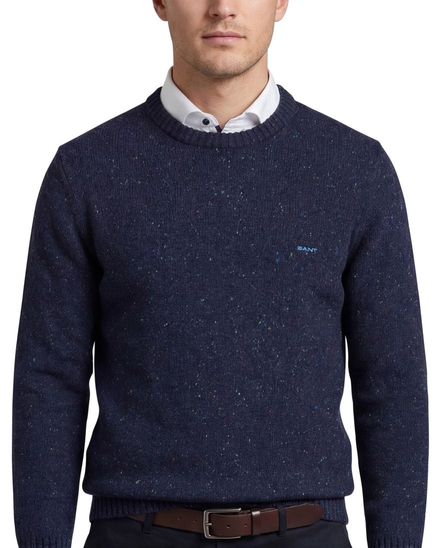 Gant trui donkerblauw normale fit
