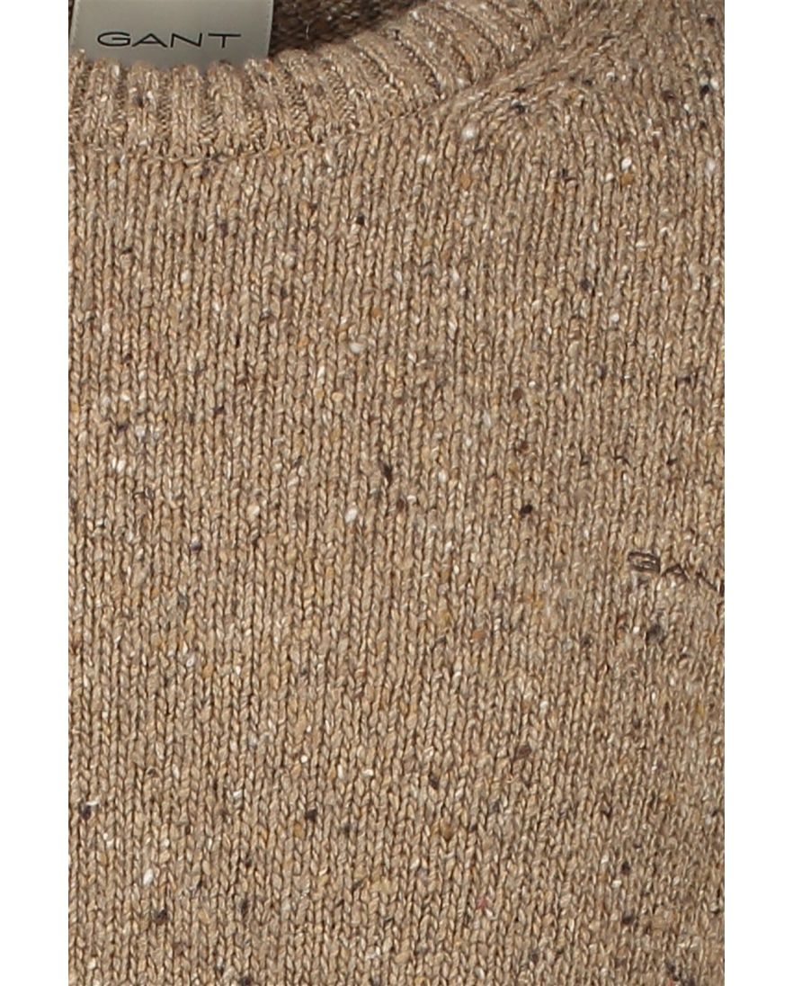 Gant trui bruin gebreid ronde hals