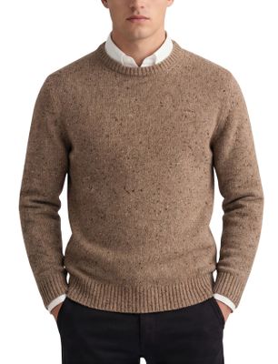 Gant Gant trui bruin gebreid gemeleerd