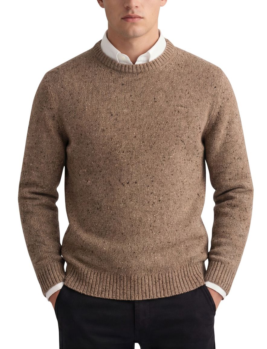 Gant trui bruin gebreid ronde hals