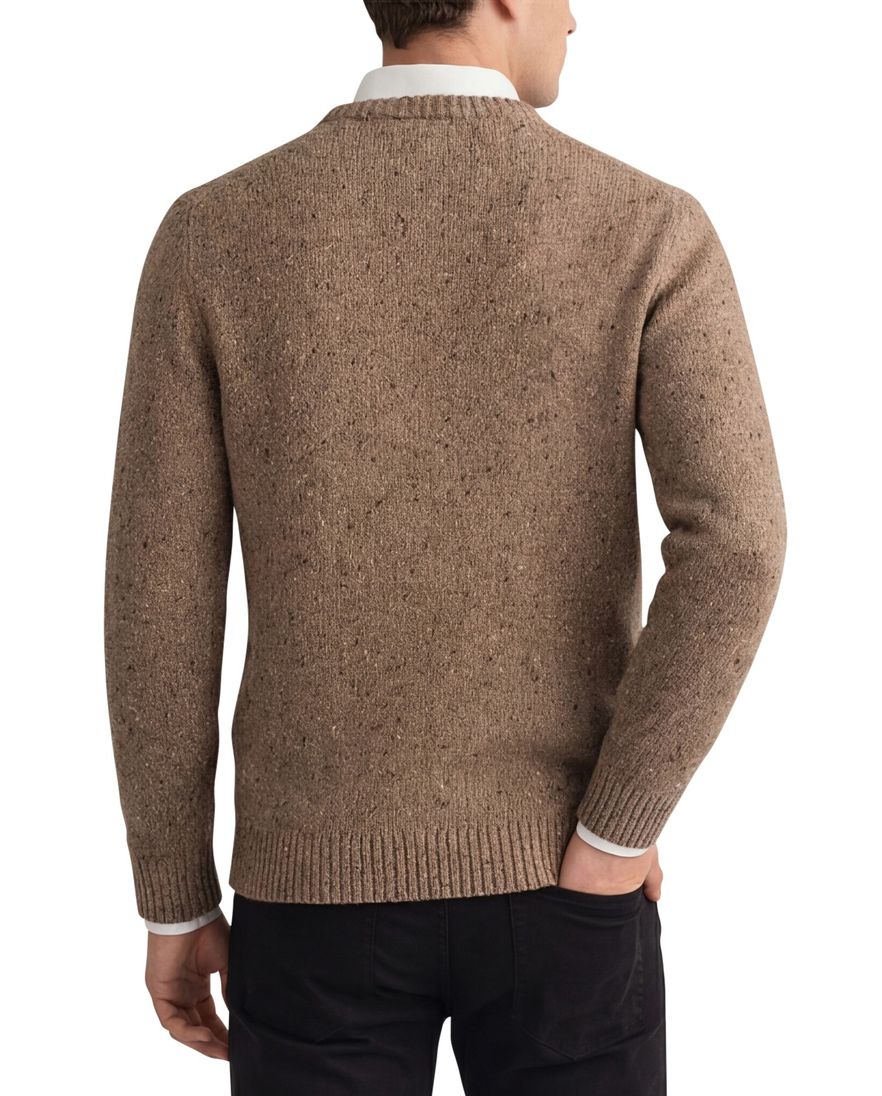 Gant trui bruin gebreid ronde hals