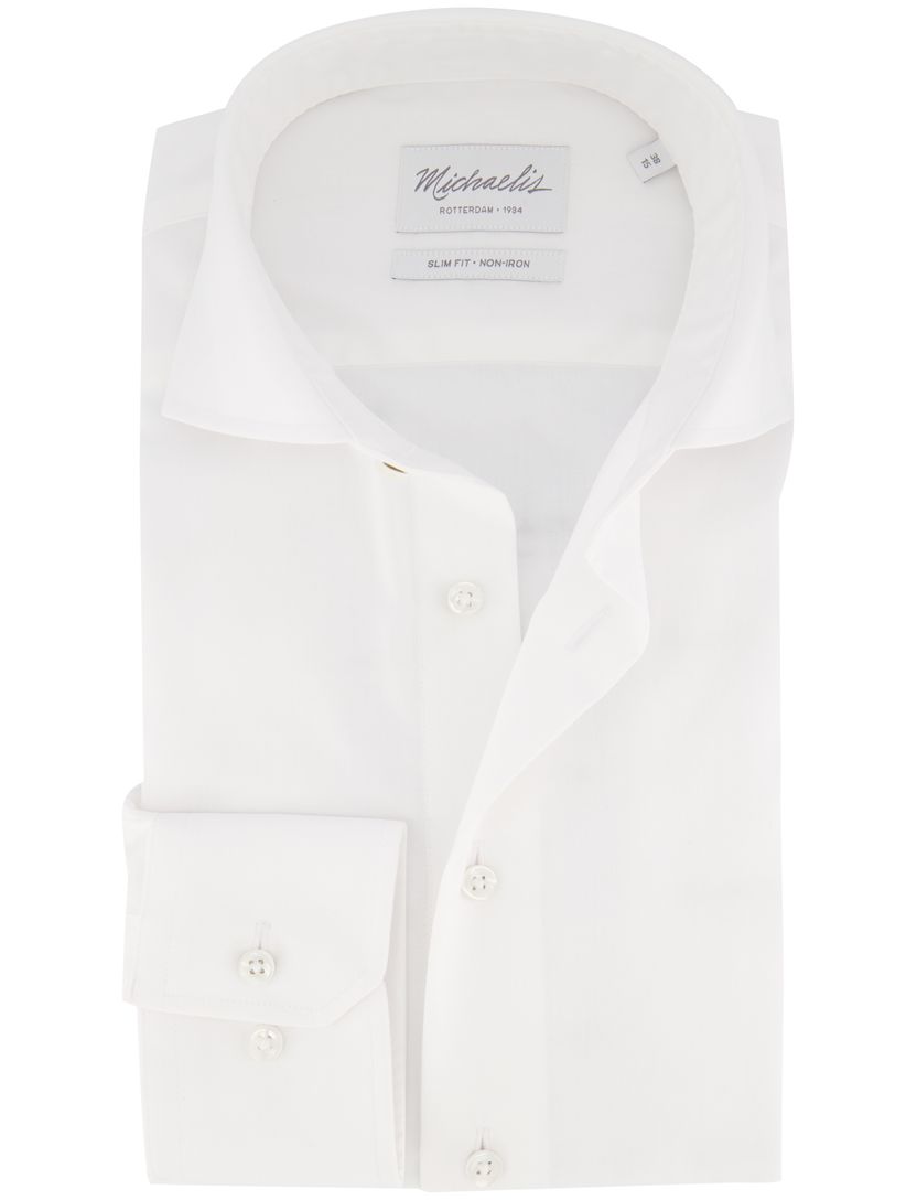 Slim Fit Michaelis overhemd wit strijkvrij