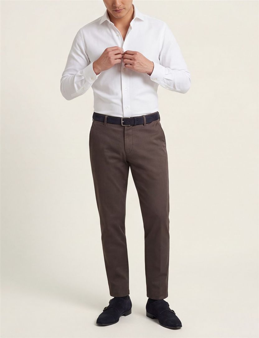 Slim Fit Michaelis overhemd wit strijkvrij