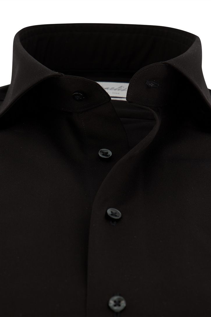 Michaelis business overhemd Slim Fit zwart effen