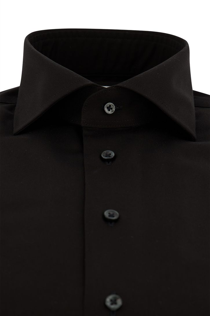 Michaelis business overhemd Slim Fit zwart effen